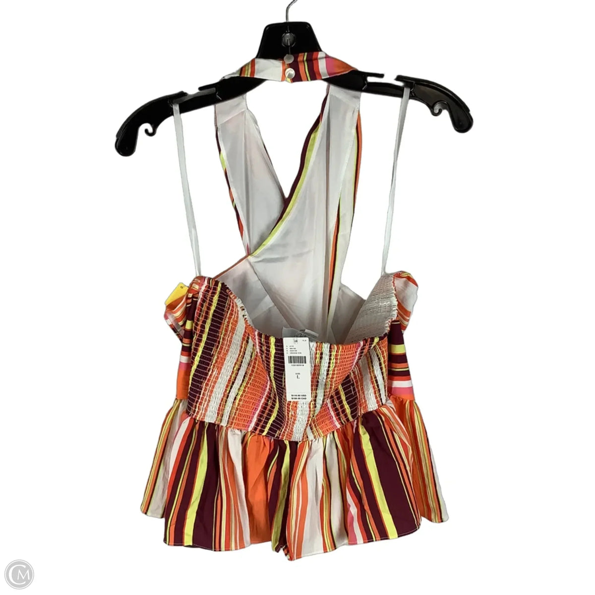 Top Sleeveless By Mare Mare In Striped Pattern, Size: L
