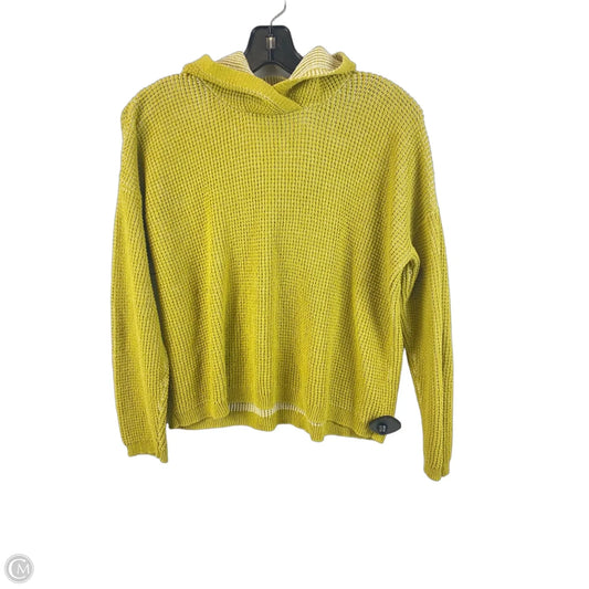 Sweatshirt Hoodie By Eileen Fisher In Green, Size: Mp