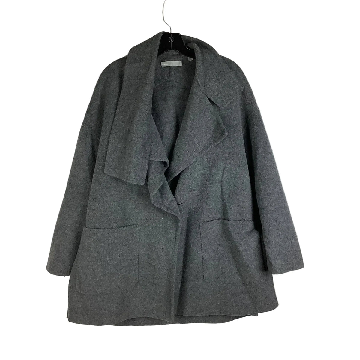 Coat Wool By Vince In Grey, Size: M