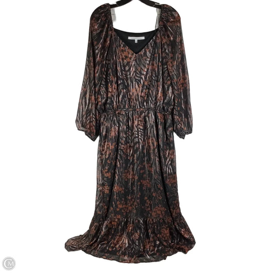 Dress Casual Maxi By Collective Concepts In Black & Brown, Size: 1x