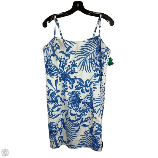 Dress Designer By Lilly Pulitzer In Blue & White, Size: 14