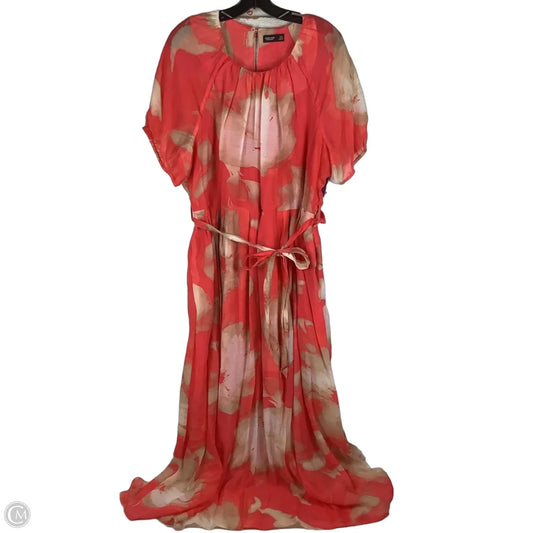 Dress Party Long By Simply Vera In Orange & Tan, Size: Xxl