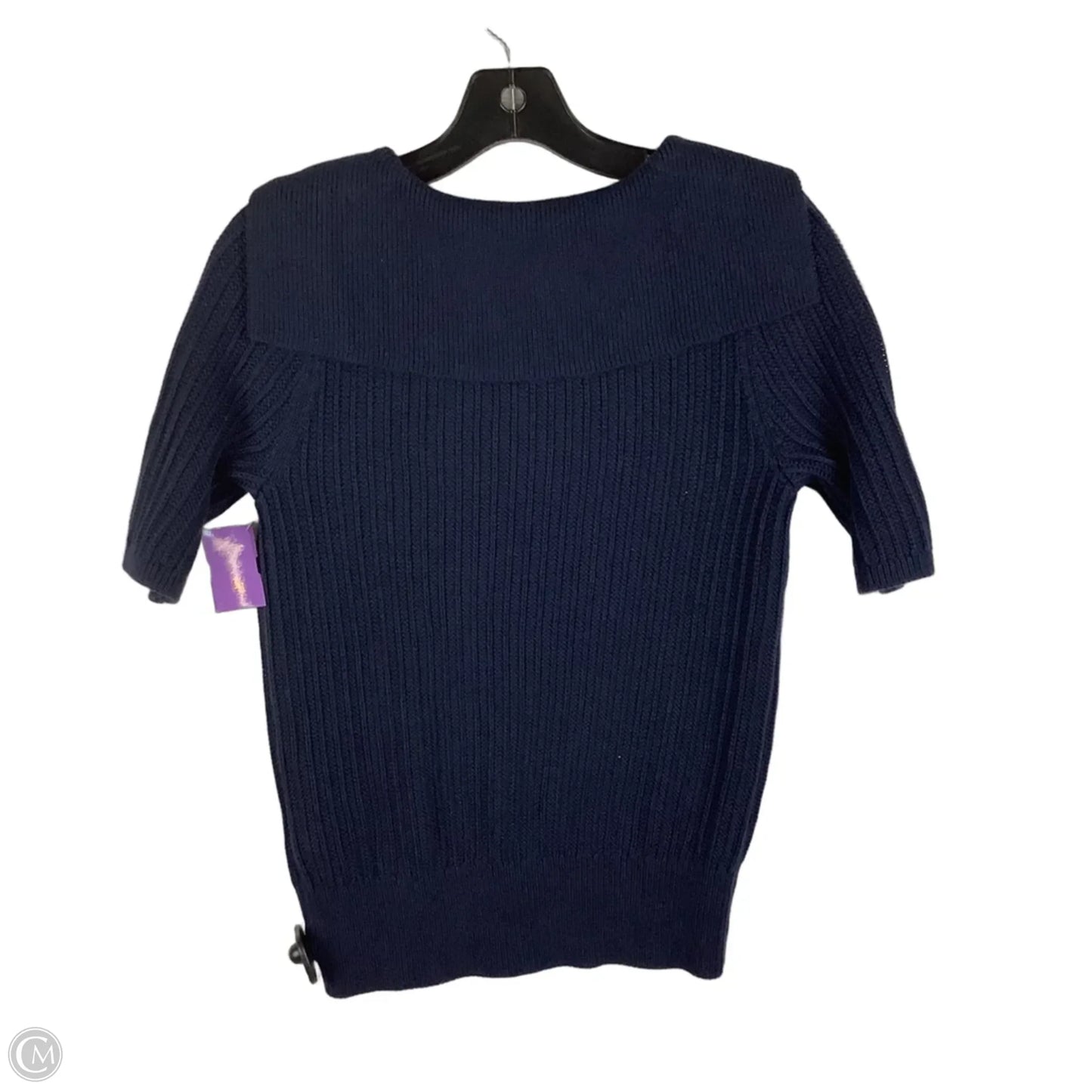 Sweater Short Sleeve By Banana Republic In Navy, Size: Xs