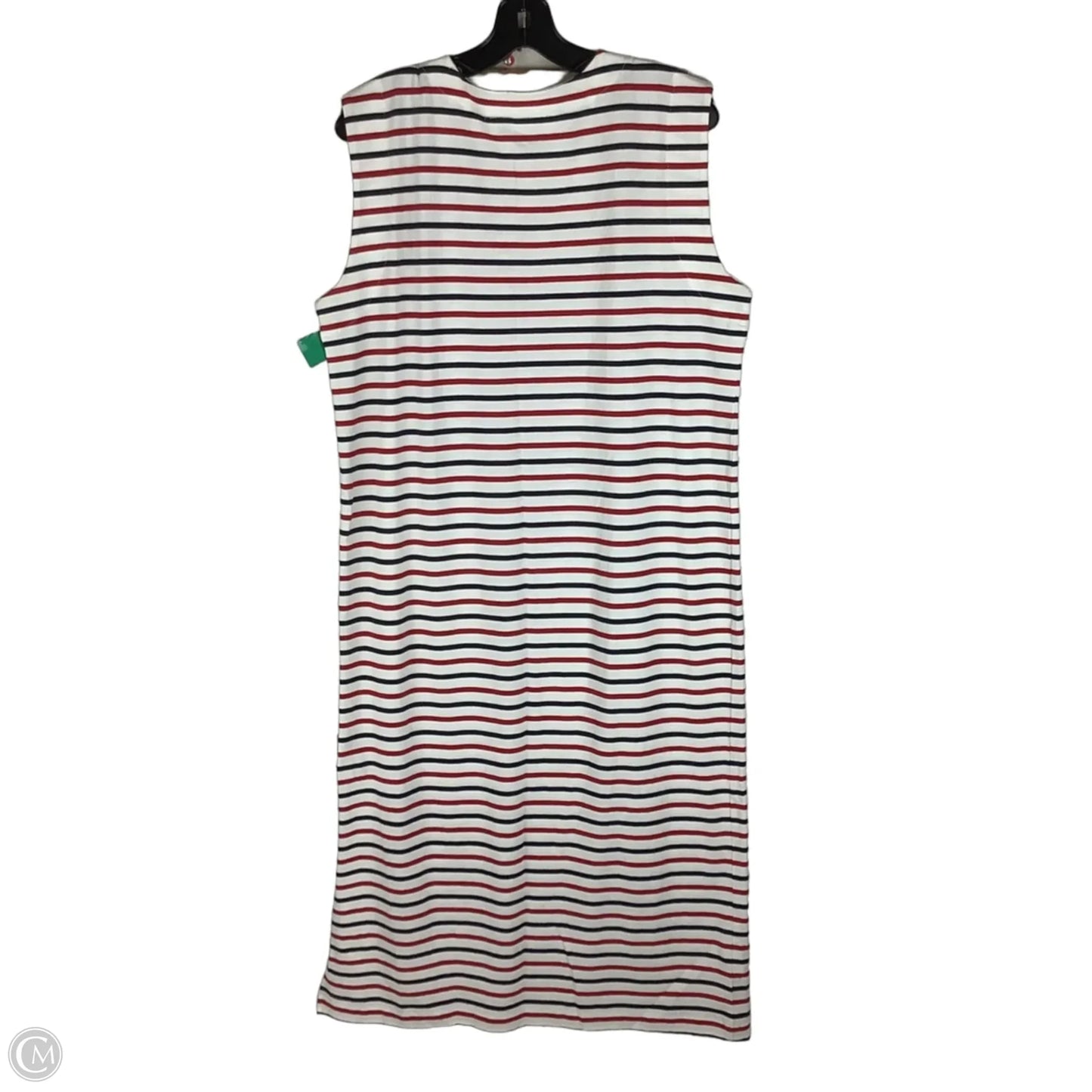Dress Casual Midi By Loft In Blue Red & White, Size: M