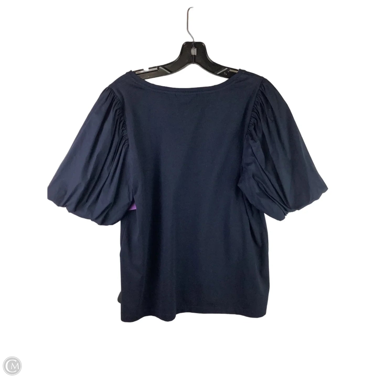 Top Short Sleeve By Chicos In Navy, Size: M