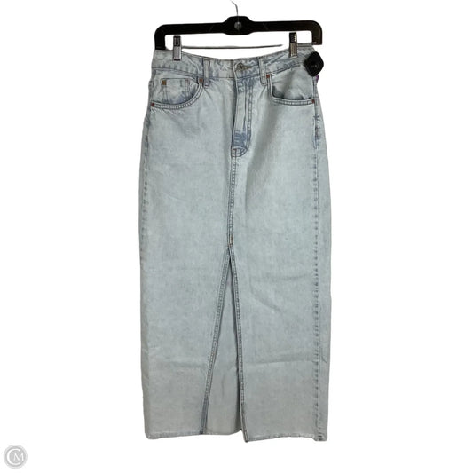 Skirt Maxi By Stradivarius In Blue Denim, Size: 4