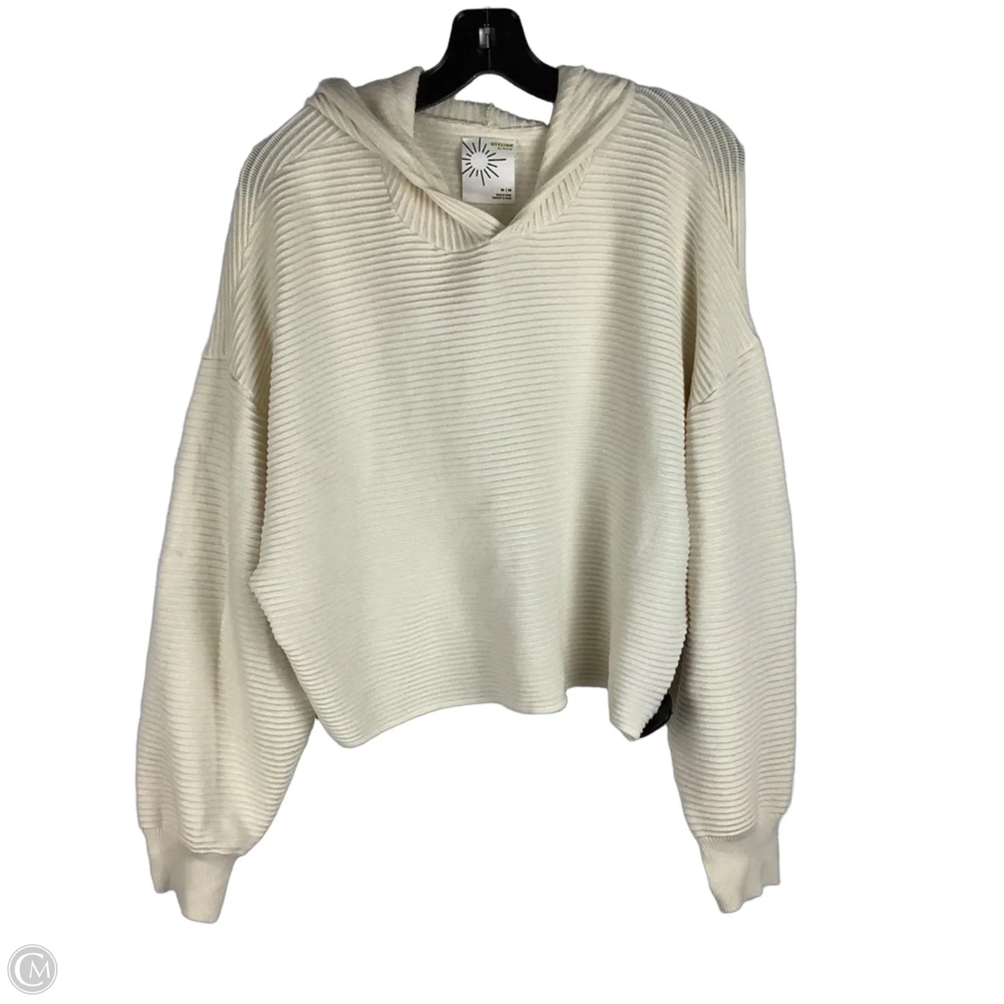 Sweatshirt Hoodie By Offline By Aerie In Cream, Size: M