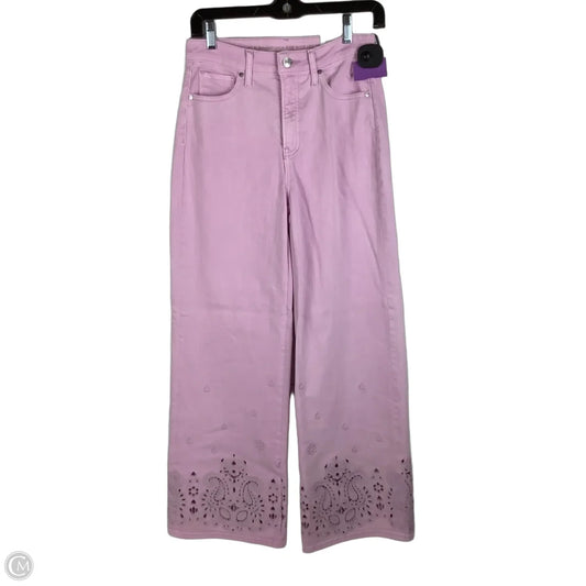 Jeans Wide Leg By Chicos In Purple Denim, Size: 4