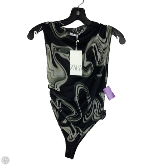 Bodysuit By Zara In Black & Green, Size: S