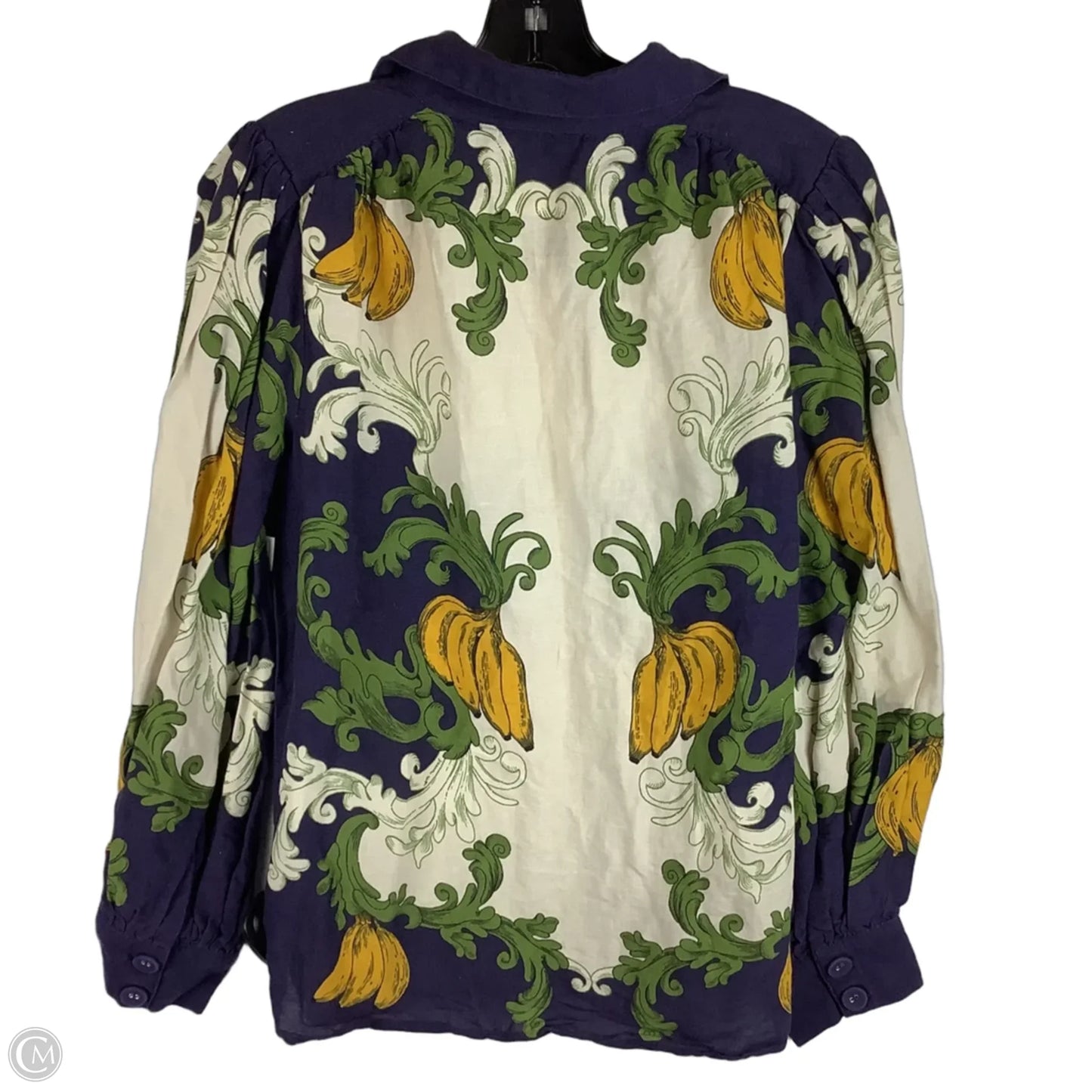 Top Long Sleeve By Farm Rio In Blue & Green, Size: S