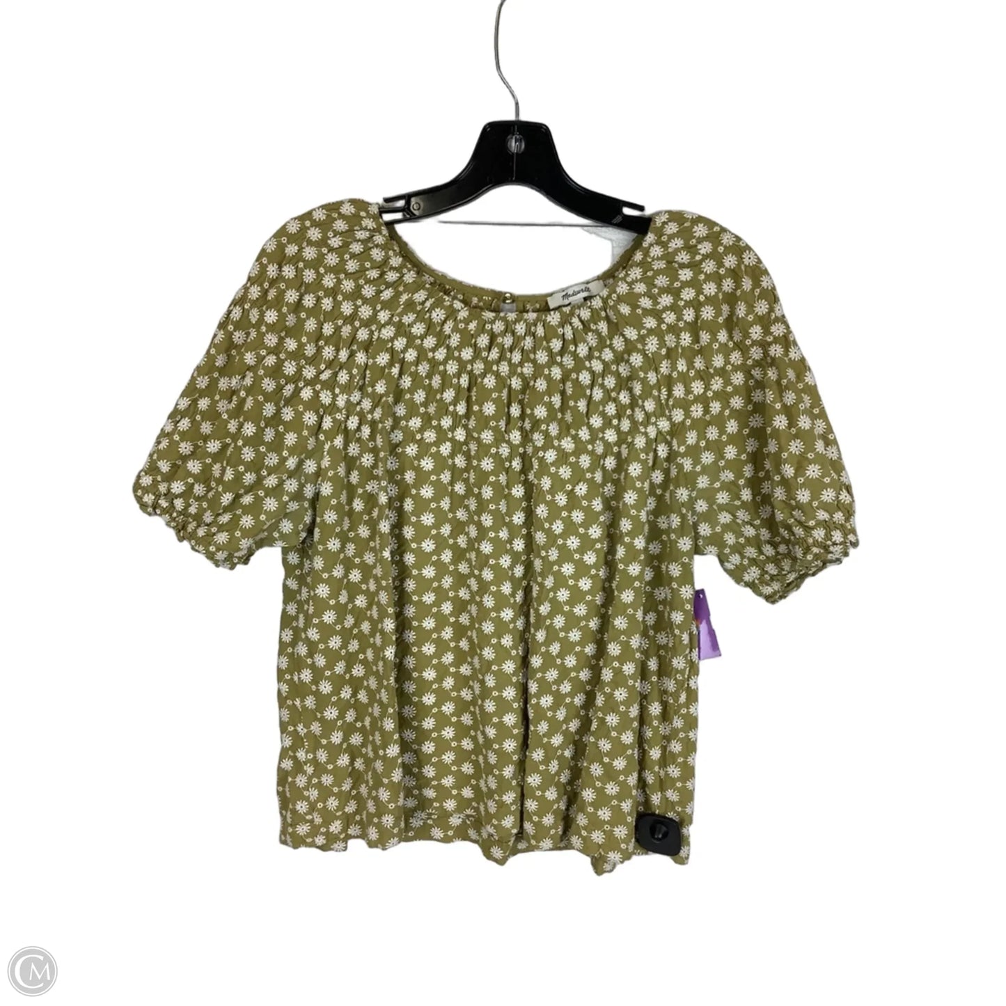 Top Short Sleeve By Madewell In Green, Size: L