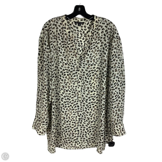 Top Long Sleeve By Zac And Rachel In Animal Print, Size: Xl