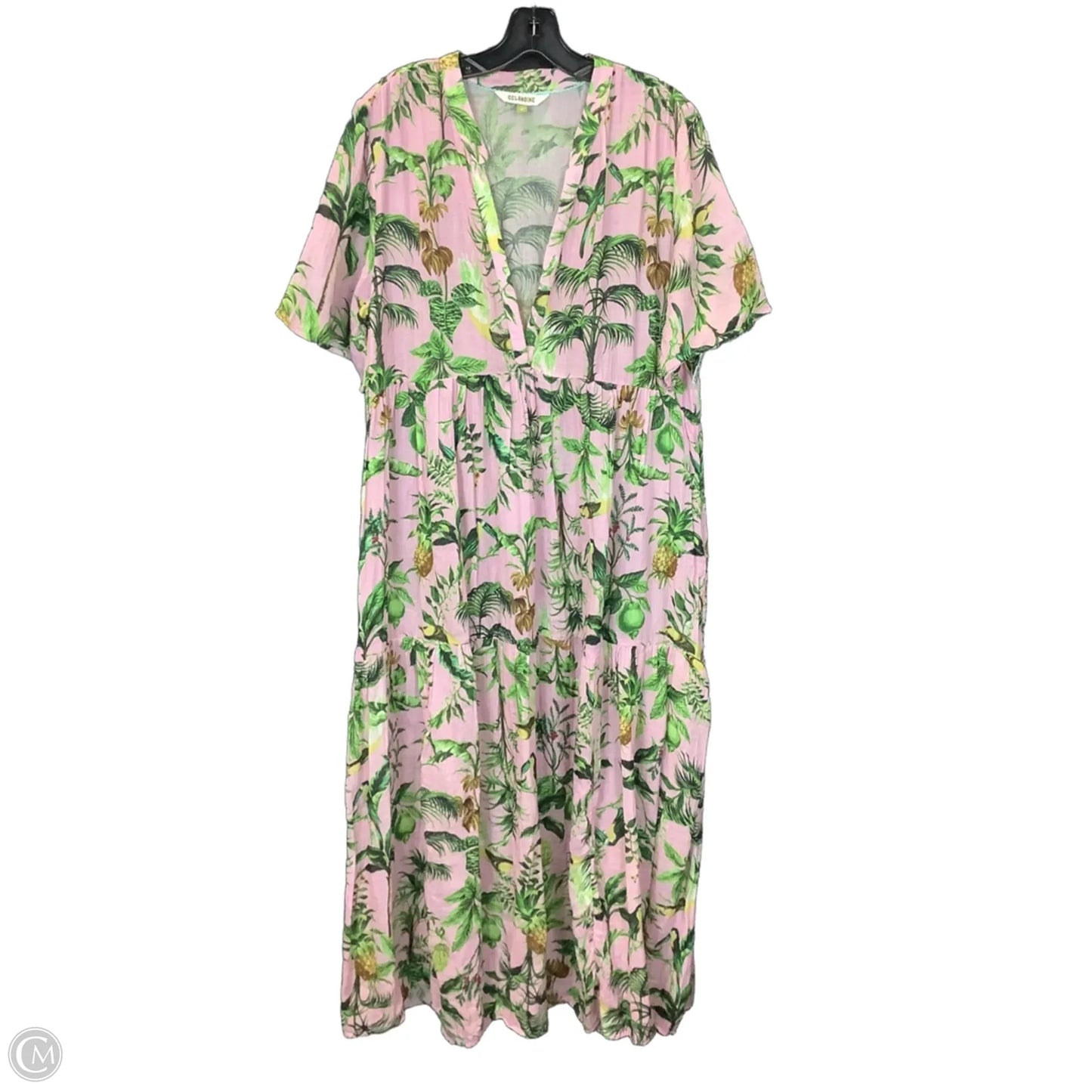 Dress Casual Maxi By Cmb In Tropical Print, Size: L