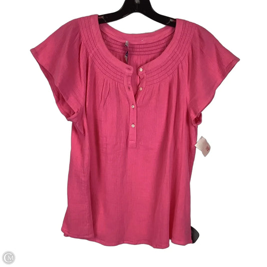 Top Short Sleeve By Vineyard Vines In Pink, Size: M