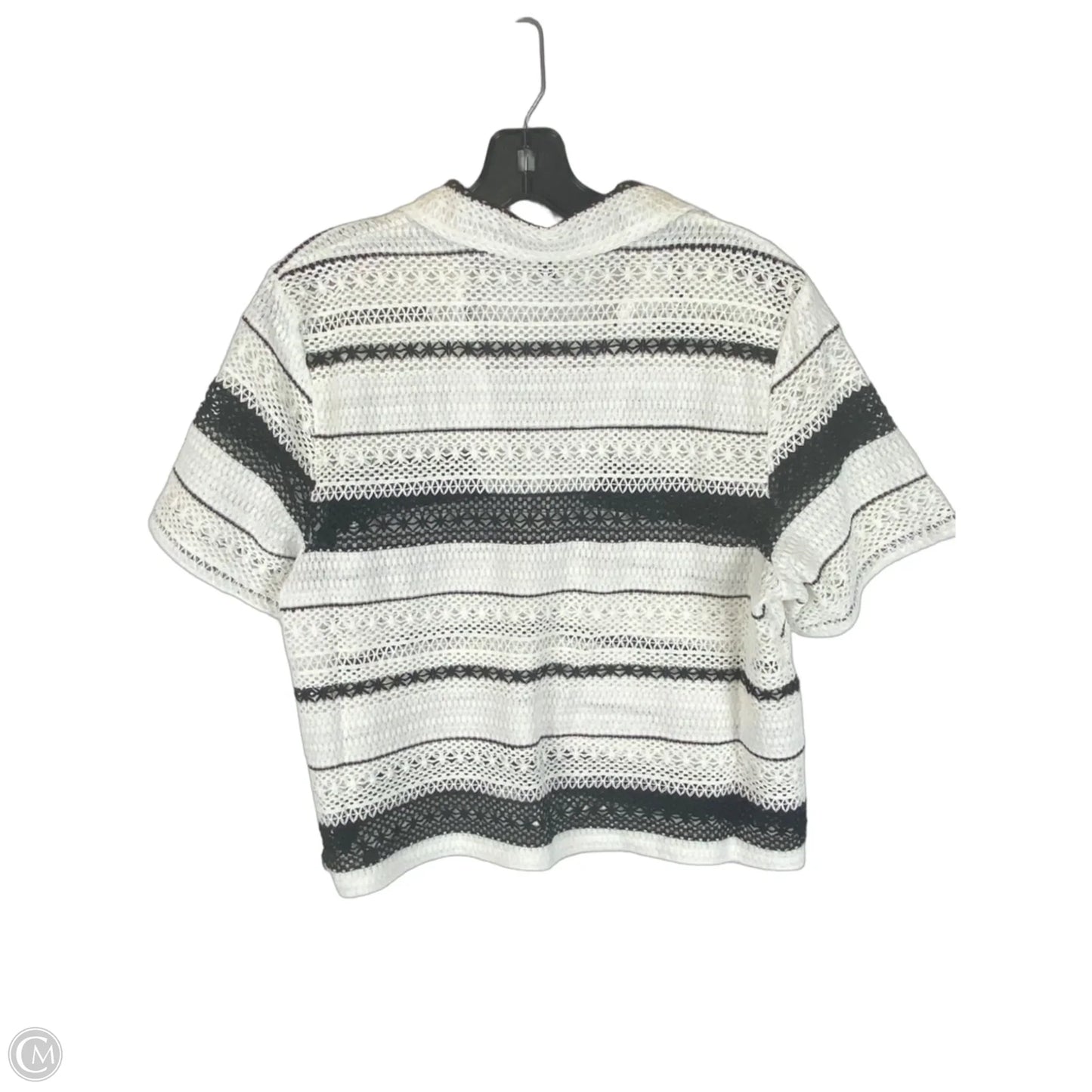 Top Short Sleeve By Express In Striped Pattern, Size: M