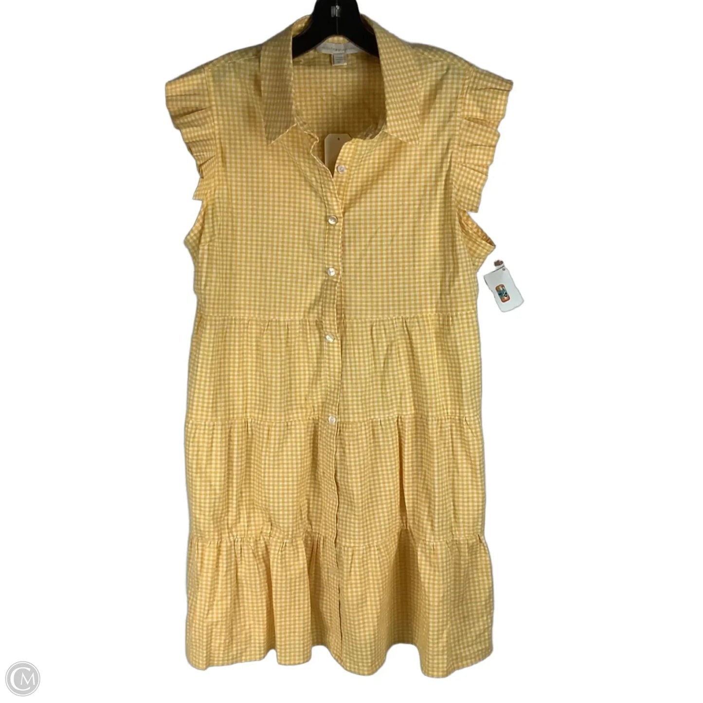 Dress Casual Short By Monteau In Yellow, Size: Xl