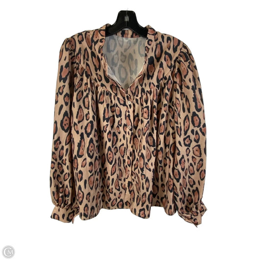 Top Long Sleeve By Clothes Mentor In Animal Print, Size: S