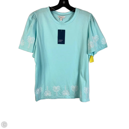 Top Short Sleeve By Crown And Ivy In Blue, Size: L