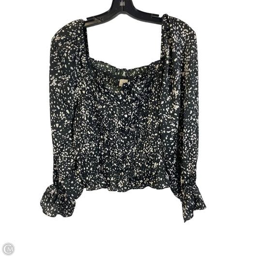 Top Long Sleeve By A New Day In Black, Size: L