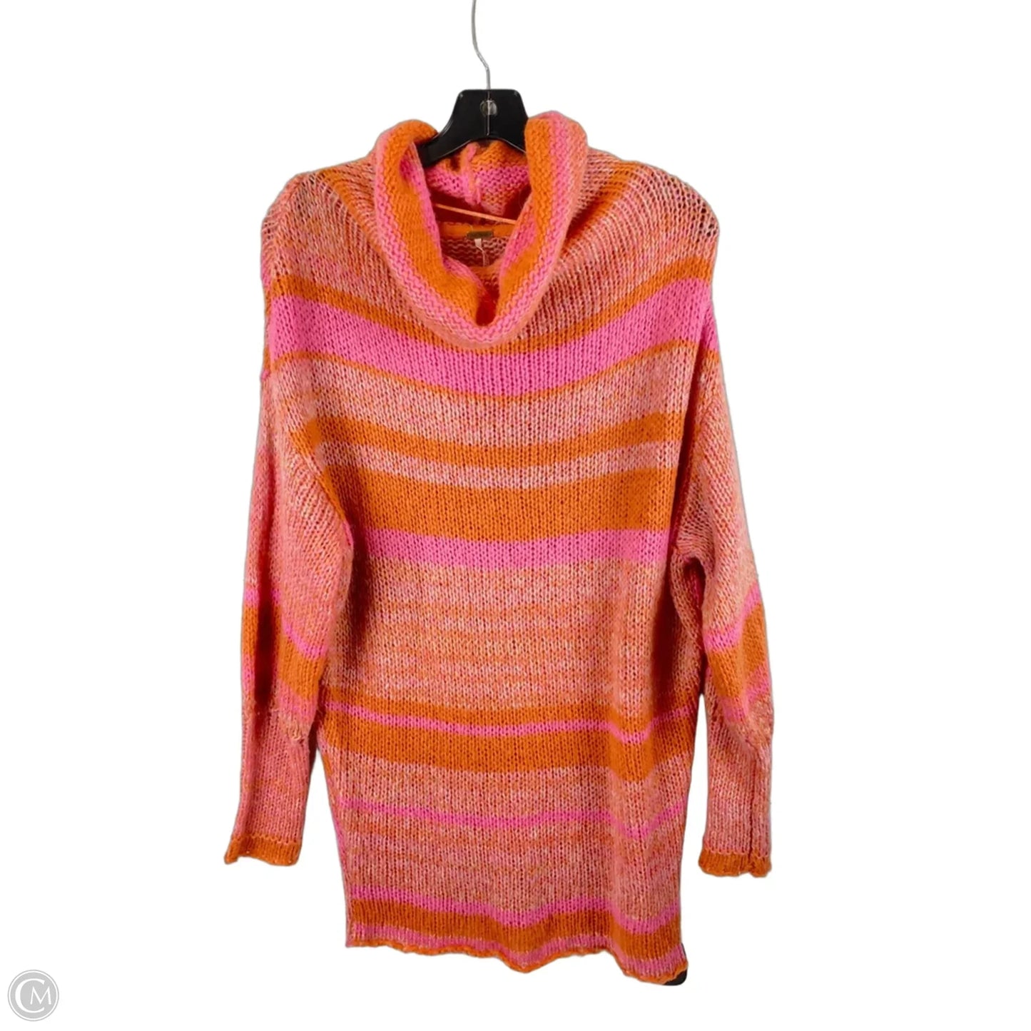 Sweatshirt Collar By Free People In Orange & Pink, Size: Xs