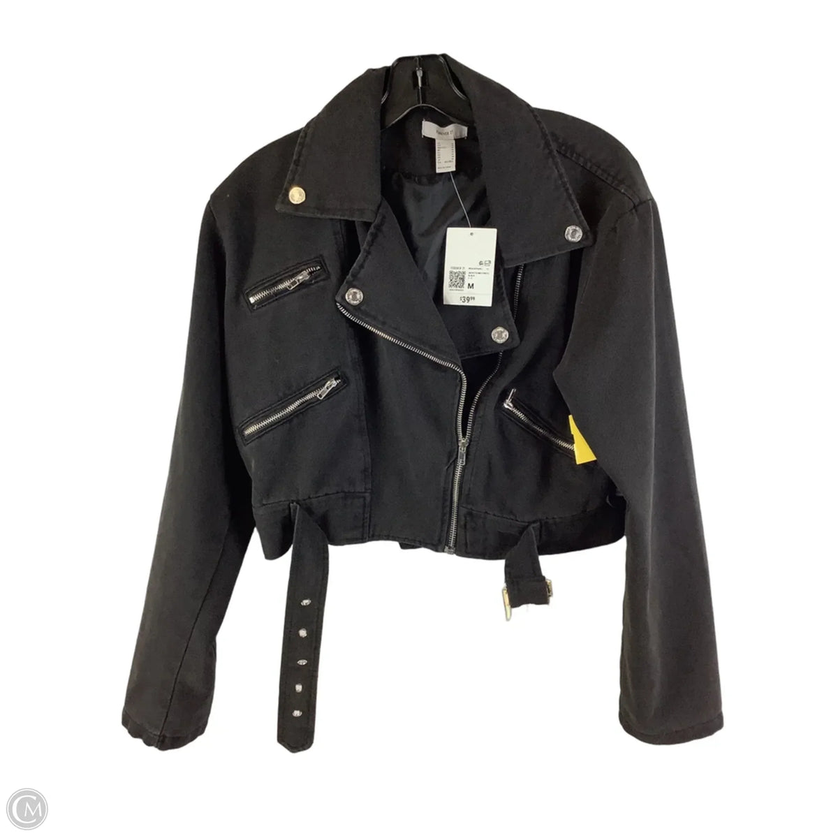 Jacket Denim By Forever 21 In Grey, Size: M
