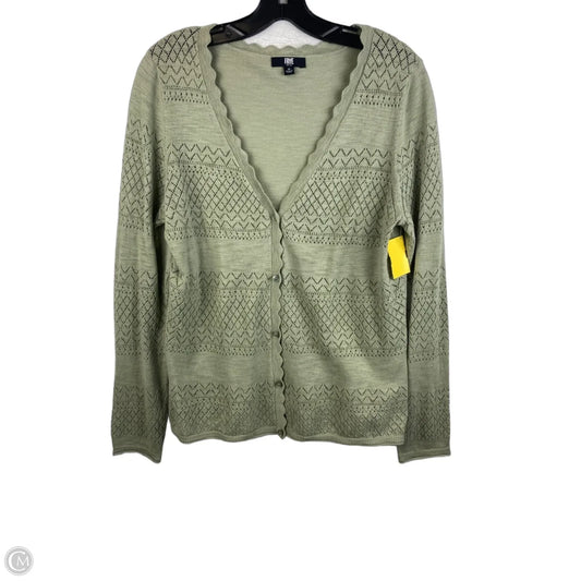 Cardigan Designer By Frye In Green, Size: M