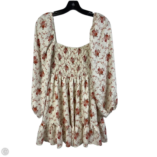 Dress Casual Short By Altard State In Cream & Orange, Size: Xs