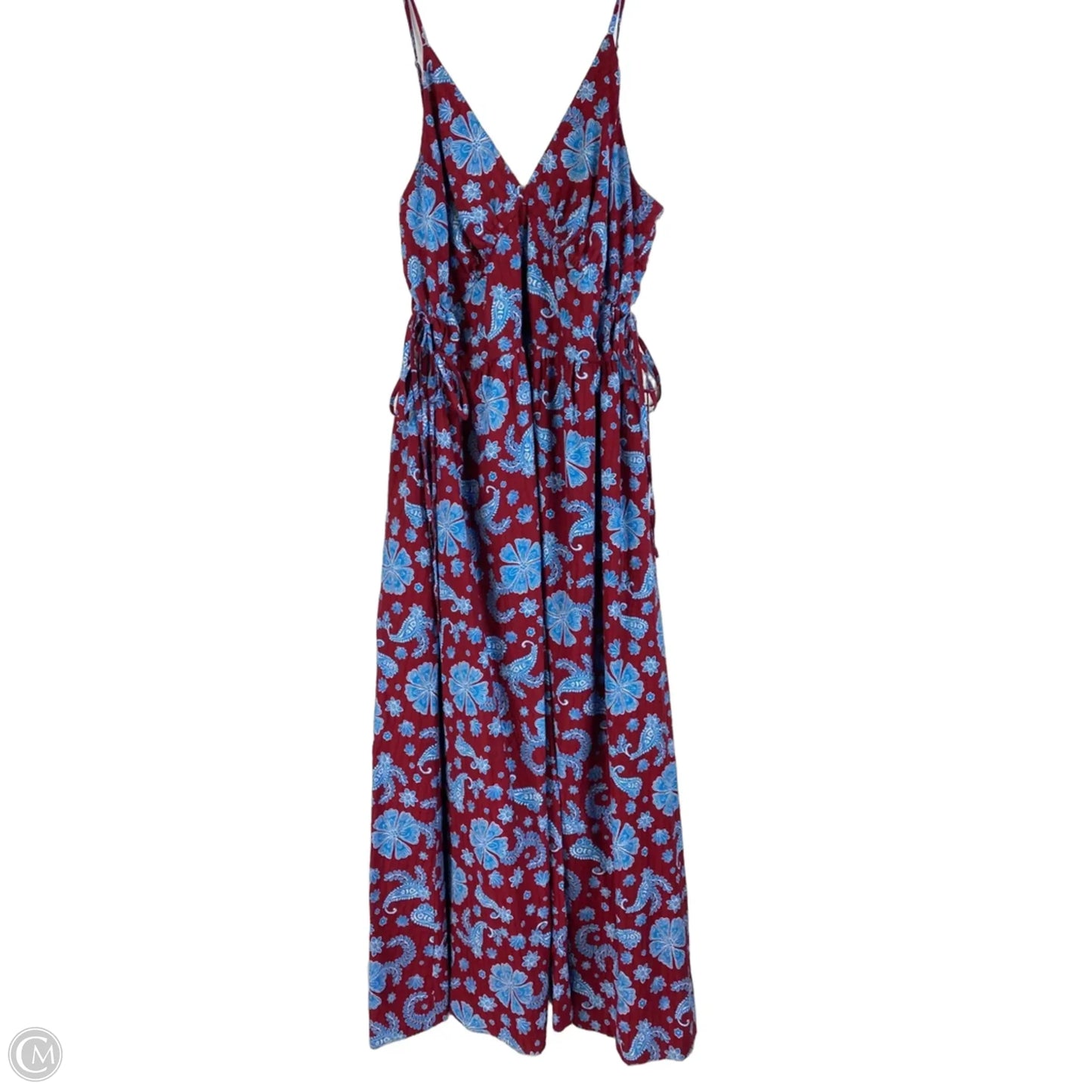 Dress Casual Maxi By Loft In Blue & Red, Size: 10
