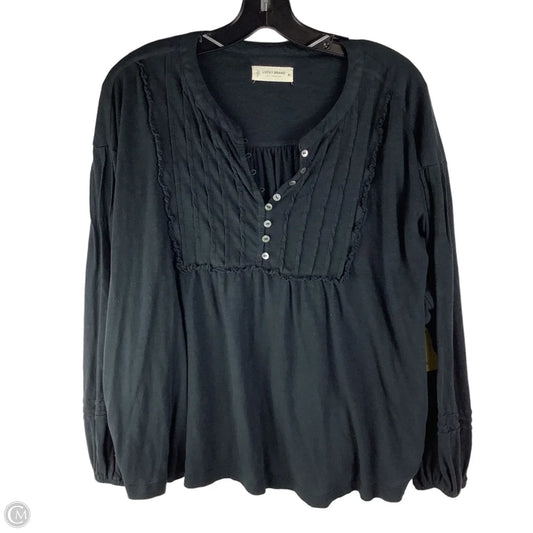 Top Long Sleeve By Lucky Brand In Black, Size: Xl