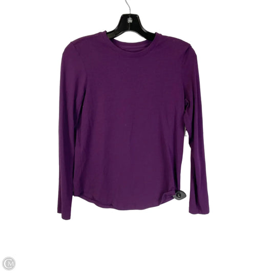 Athletic Top Long Sleeve Collar By Lululemon In Purple, Size: 6
