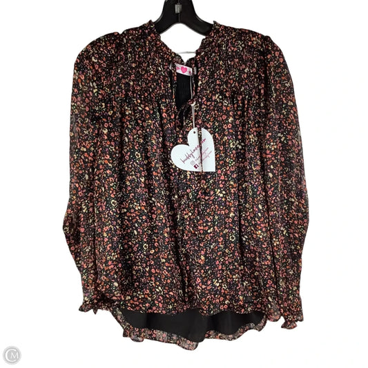 Top Long Sleeve By Buddy Love In Floral Print, Size: S
