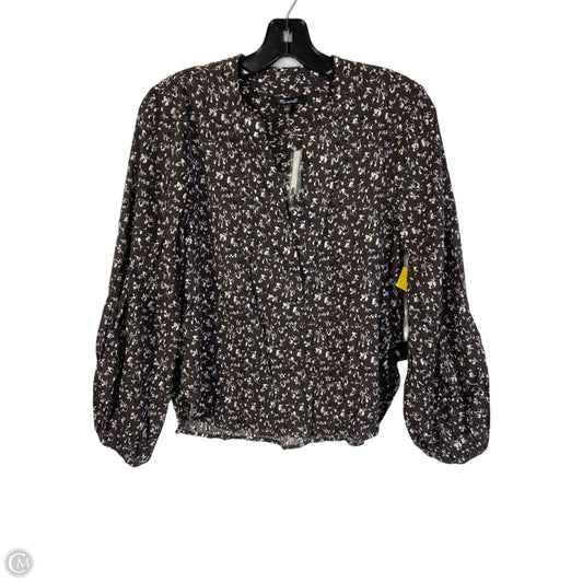 Top Long Sleeve By Madewell In Brown, Size: S