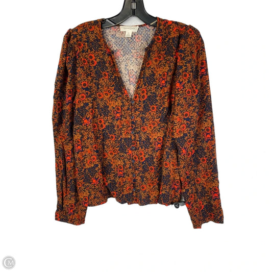 Top Long Sleeve By Treasure And Bond In Orange, Size: Xs