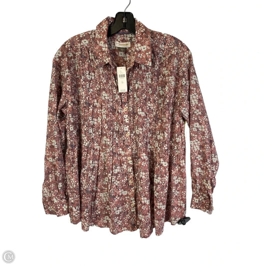 Top Long Sleeve By Pilcro In Pink, Size: Xs