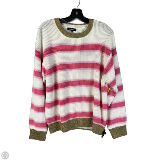 Sweater By 525 America In Pink & White, Size: L