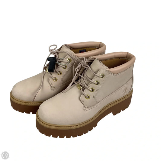 Boots Ankle Heels By Timberland In Pink, Size: 8
