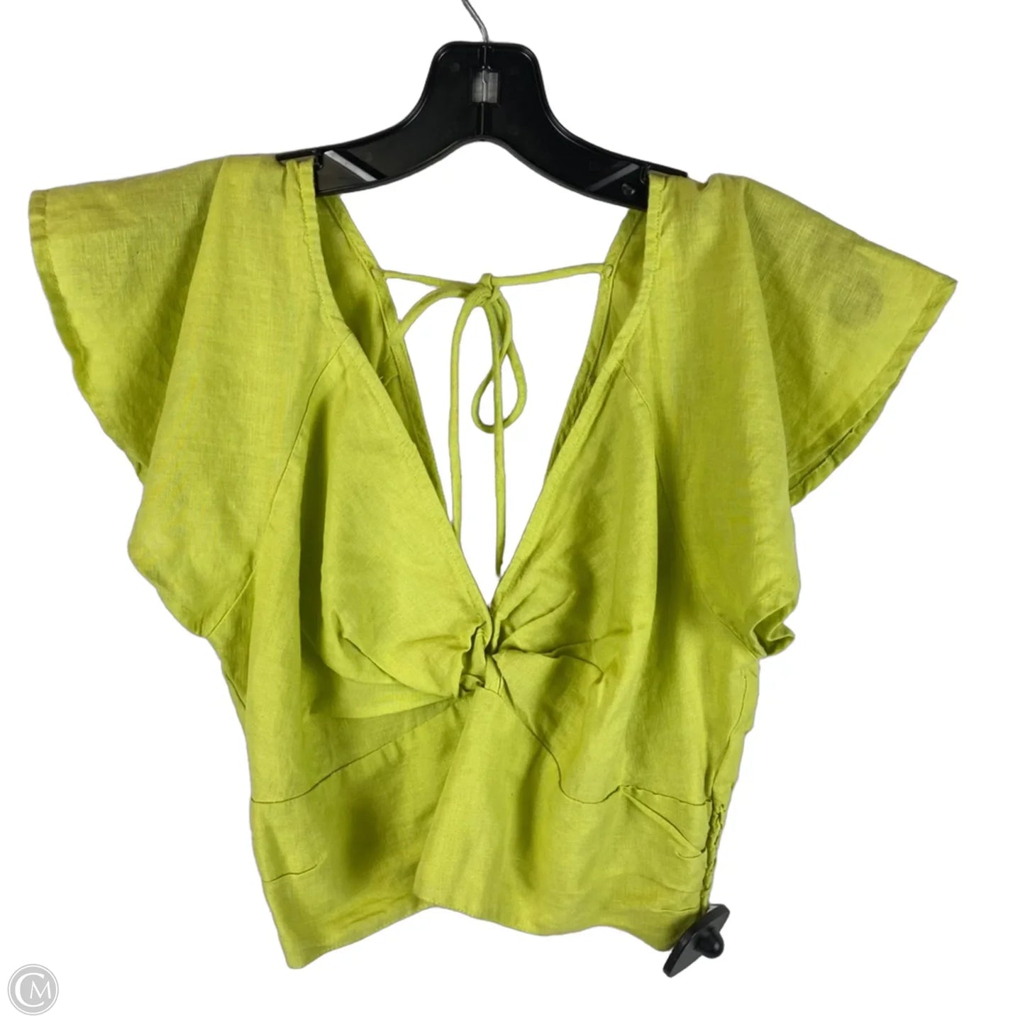 Top Short Sleeve By Anthropologie In Green, Size: Xs
