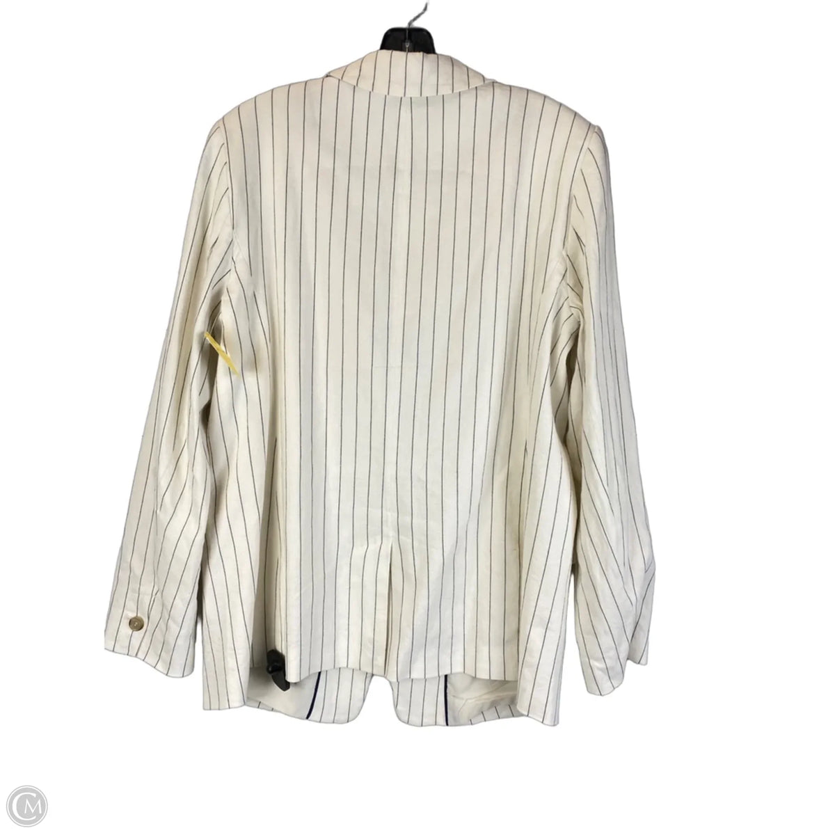 Blazer By Loft In Striped Pattern, Size: 14