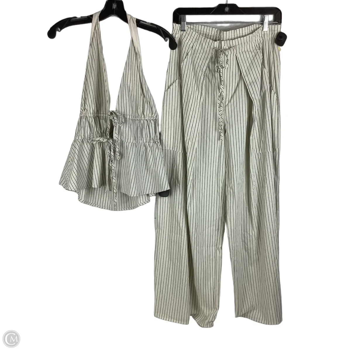 Pants Set 2pc By Clothes Mentor In Striped Pattern, Size: M