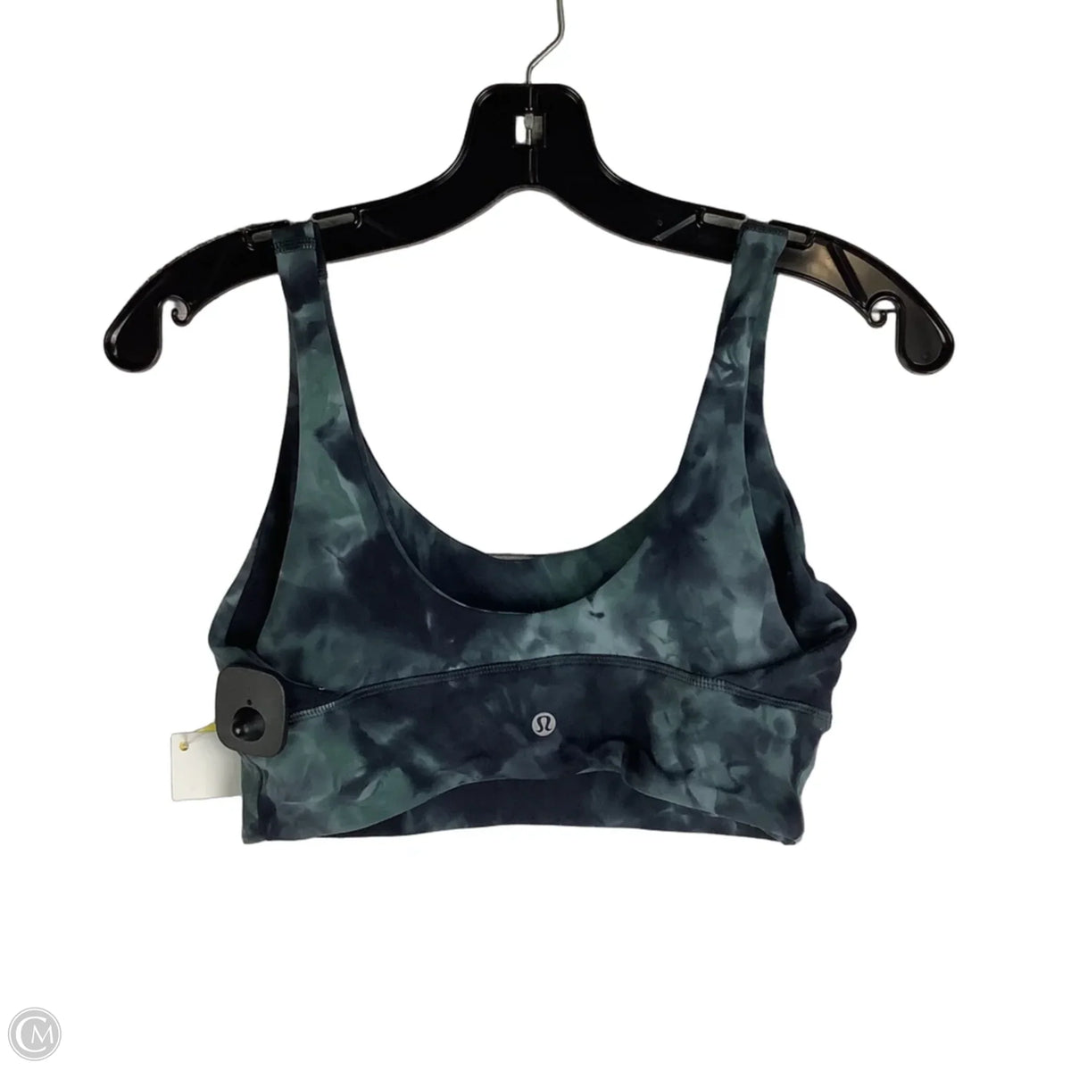 Athletic Bra By Lululemon In Black & Green, Size: 8