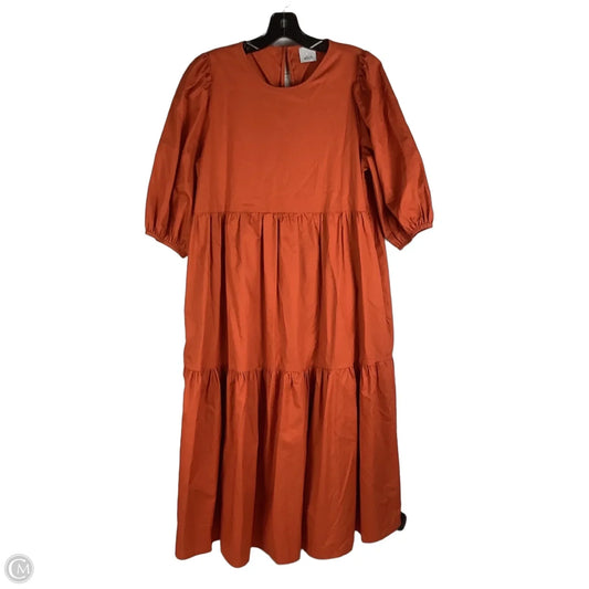 Dress Casual Maxi By Clothes Mentor In Orange, Size: L