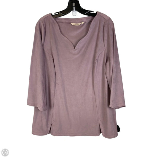 Top Long Sleeve By Soft Surroundings In Pink & Purple, Size: L