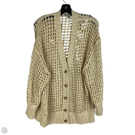 Sweater Cardigan By J. Crew In Tan, Size: L