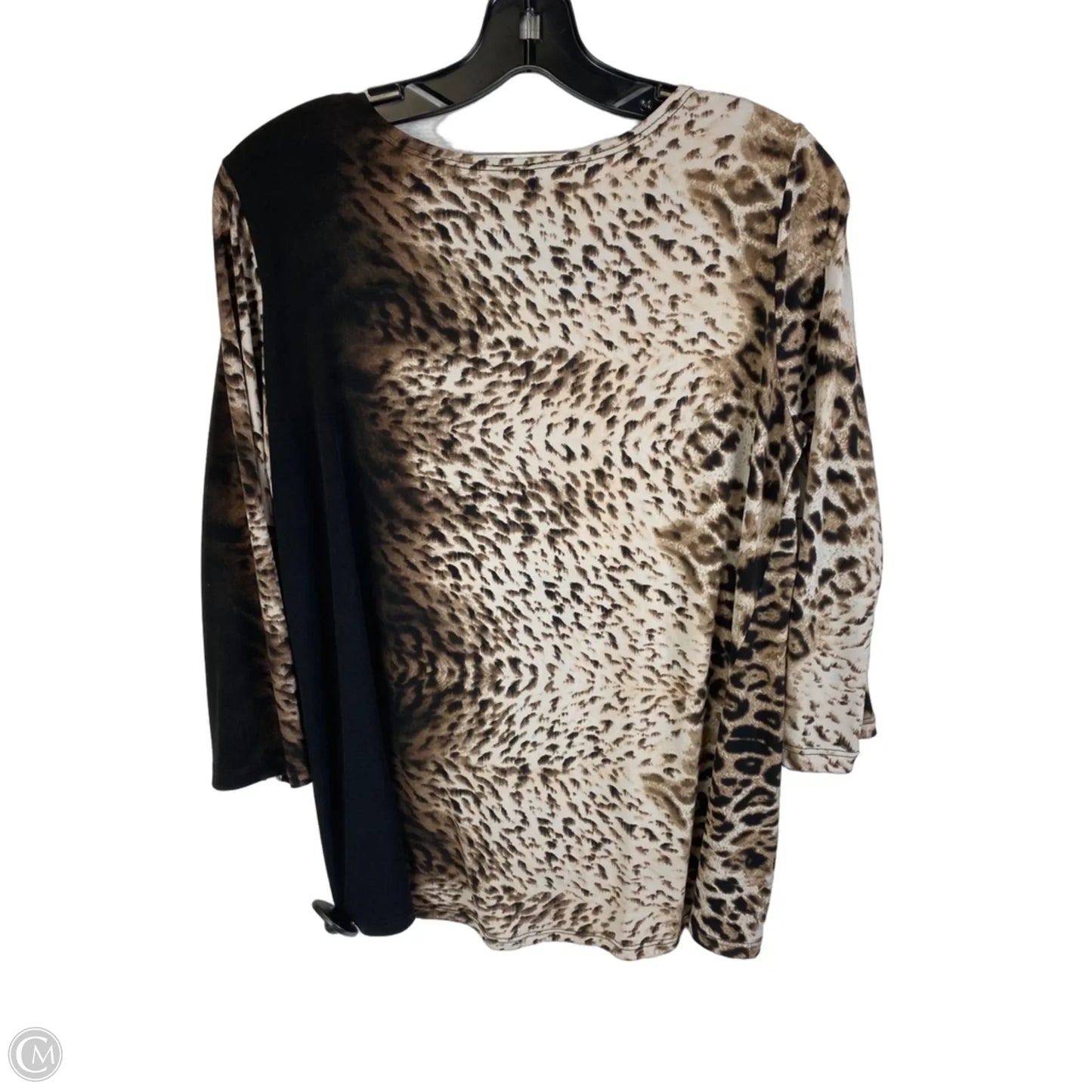 Top 3/4 Sleeve By Clara Sun Woo In Animal Print, Size: Xs