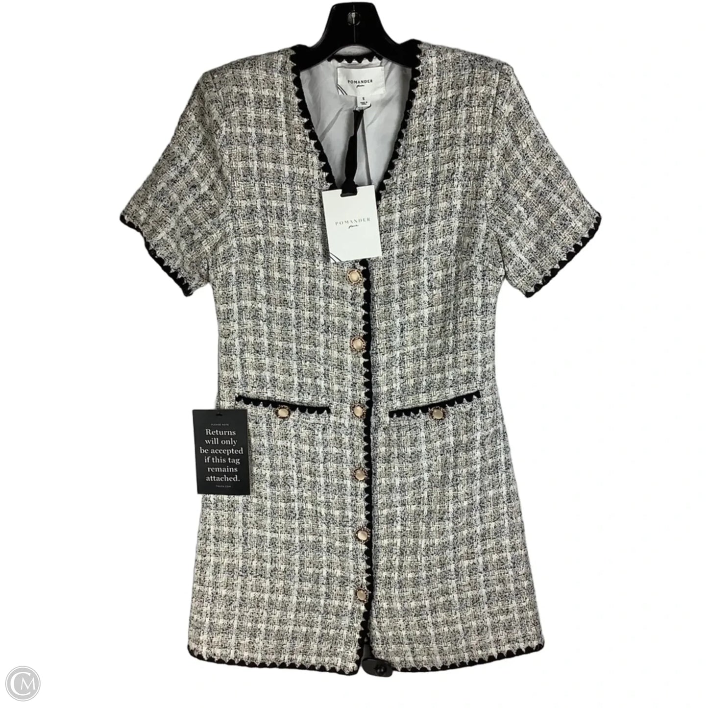 Dress Work By Pomander Place In Tan & White, Size: S