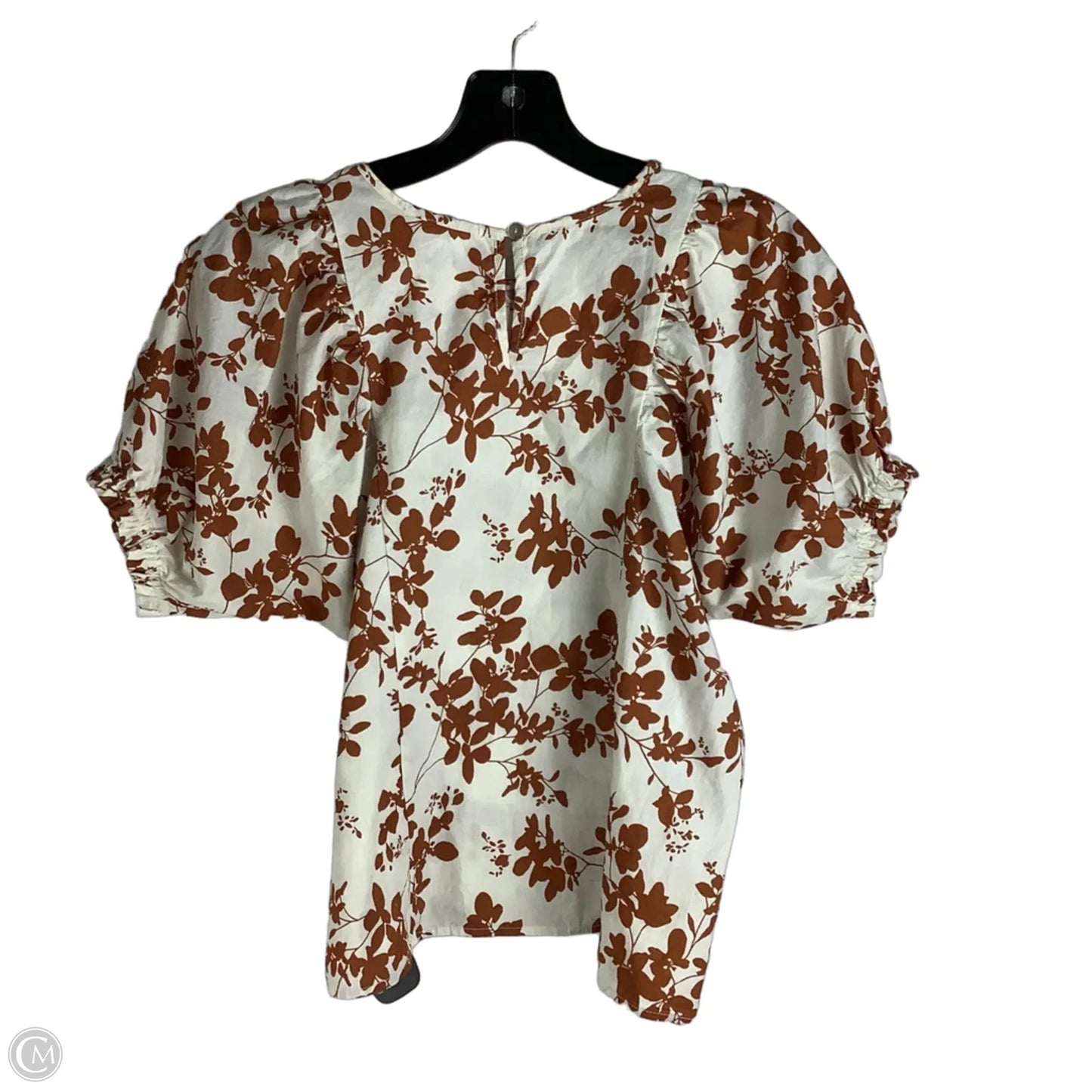 Top Short Sleeve By Thml In Brown & Cream, Size: Xs