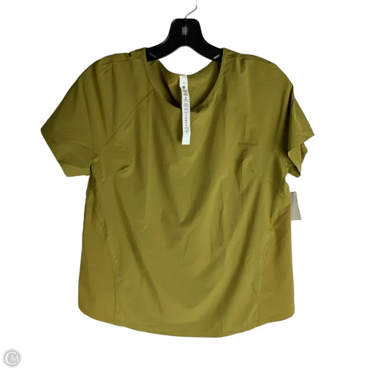 Athletic Top Short Sleeve By Lululemon In Green, Size: 8