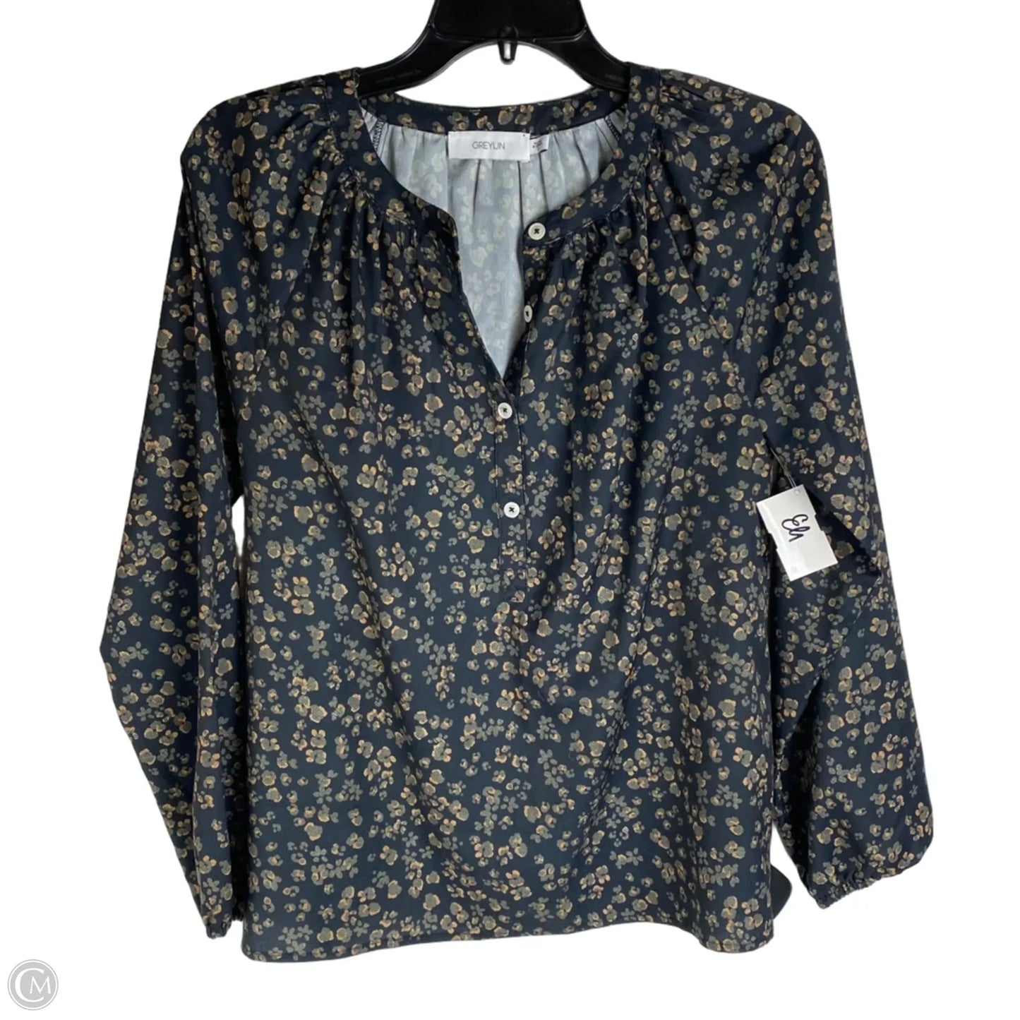 Top Long Sleeve By Greylin In Floral Print, Size: S