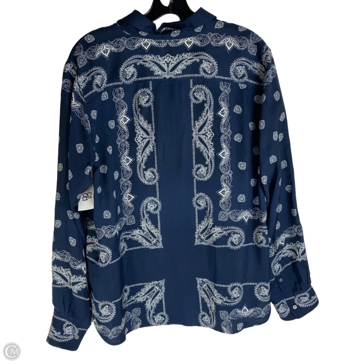 Top Long Sleeve By J. Crew In Blue & White, Size: 12