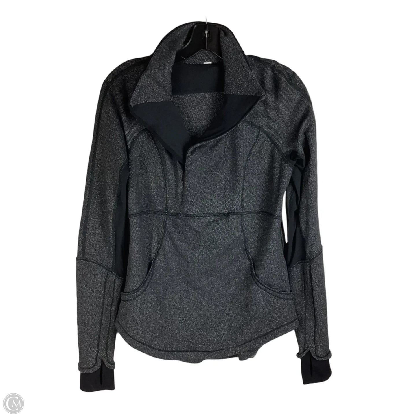 Athletic Jacket By Lululemon In Grey, Size: 8
